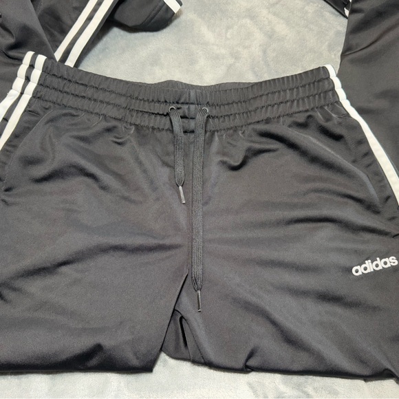 Adidas Black White Stripes Track Pants - Picture 3 of 3